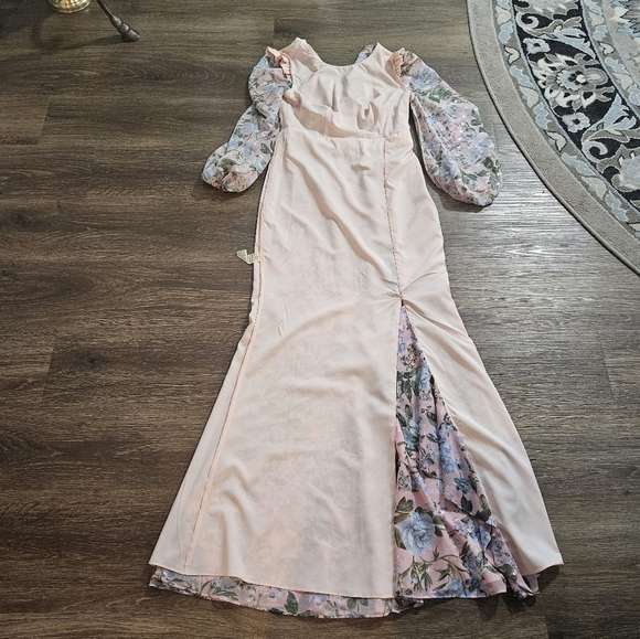 NWT Eliza J Floral Print Pink Maxi Dress Sz 6 - Picture 12 of 12